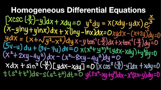 Homogeneous Differential Equations Part 1 Live Stream [upl. by Nwahsid]