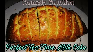 Tea Time Lemon Cake  Milk Lemon Cake in Electric oven  Easy Cake Recipe  Homely Solution [upl. by Hut826]