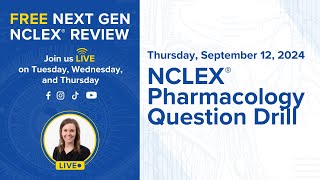 NCLEX® Question Drill Pharmacology Questions [upl. by Mairb248]