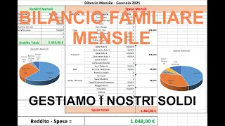 Bilancio Familiare  Gestiamo i nostri soldi  RISPARMIO BUDGET REDDITI SPESE quotSCARICA IL PROSPETTOquot [upl. by Ovid443]