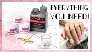 Beginner Nail Tech Must Haves  COSCELIA  Acrylic Nail Essentials [upl. by Thorstein]