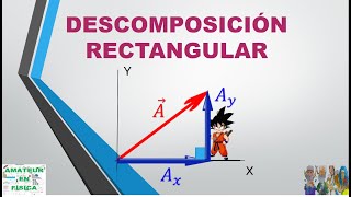 DESCOMPOSICIÓN RECTANGULAR DE VECTORES [upl. by Itirahc]