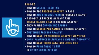 Part22  Trend amp Process Analyst  Use of pav File  Autoload pav File  Citect SCADA 2018 R2 [upl. by Sampson]