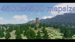 Worldpainter 4500x4500 map Survival map by Oxeye NLD [upl. by Ytima402]