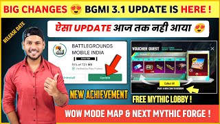 BIG CHANGES 😍 Bgmi 31 Update is Here  Next Mythic Forge Bgmi  Bgmi New Update  Bgmi WOW Mode [upl. by Meuser]