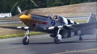 Paine Field  Boeing B17G Flying Fortress P51D and B Mustangs [upl. by Cyrilla]