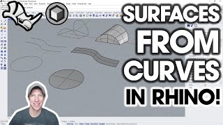 How to Create SURFACES from Curves and Edges in Rhino [upl. by Ellora]