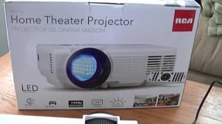 RCA Home Theater Projector RPJ116 Part I  Setup and Handson [upl. by Aibun]