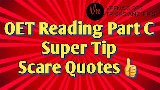 OET Reading Part CSuper Tip👍 oet oettest oetexam oetkerala oetreadingtips [upl. by Recneps]