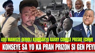 400 Mawozo demoli Komisarya Gantye Kat la mare nan Men Garry Conille Konseye Prezidansyel nan Cho [upl. by Poree]