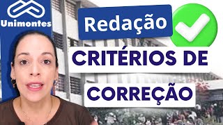 ✔UNIMONTES 2023  REDAÇÃO  CRITÉRIOS DE CORREÇÃO [upl. by Pool]