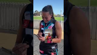 juzzy reacts to her teammates imitations of her 😂 afl aflw prank reactions [upl. by Kendy407]