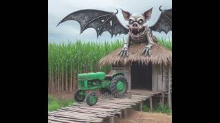 Scary Flying Pig Breaks Tiny Hut At Sugarcane Farm With Tractor 569 [upl. by Trevlac348]