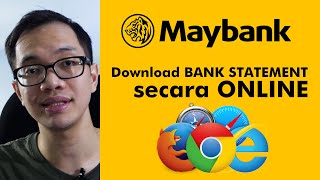 Cara DOWNLOAD Bank Statement Online Maybank2u [upl. by Dennet]