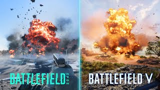 Battlefield 2042 vs Battlefield V Levolution  4K Comparison [upl. by Yhtomit355]