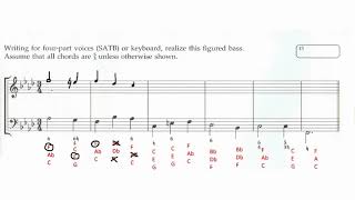 Figured Bass Realization Walkthrough  ABRSM Grade 6 Music Theory [upl. by Baron689]