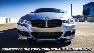 BIMMERCODE ONE TOUCH TURN SIGNAL FLASH FREQUENCY [upl. by Fradin]