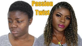 Short Passion Twist Tutorial With Twa Hair Ft Xtrend Hair  Dilias Empire [upl. by Buke53]