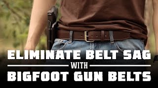 Best Gun Holster Belt With No Belt Sag  Bigfoot Gun Belts [upl. by Rotce]