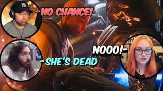 Streamers Reaction To Darth Vader And Cere Death Jedi Survivor [upl. by Nosnej275]