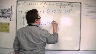 AQA Core 4 303 A Second Example of using Binomial Expansion [upl. by Sulecram159]