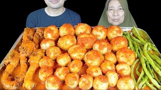 MUKBANG BAKSO ACI  ISI TELUR  ISI AYAM SUWIR  KEPALA AYAM MERCON [upl. by Euqinomad]