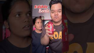 My Sister Vs Me  Who will make the best Edible Bottle shorts [upl. by Aynotal]