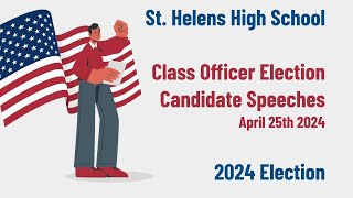 St Helens High School Class Officer Speech Video 2024 [upl. by Pressman253]