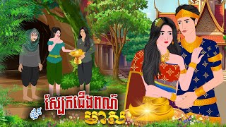 រឿង ស្បែកជើងពណ៍មាស  ស្លឹកត្នោត TV  Khmer Fairy Tales 2024 [upl. by Trah]