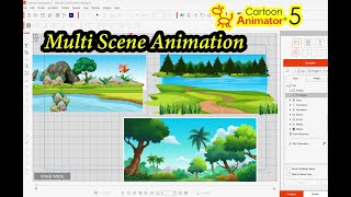 Cartoon animator 5  Multi Scene Animation in one project  Cartoon animator 5  2D Animation [upl. by Rednaeel]