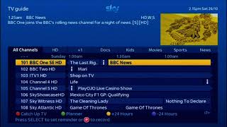 Sky EPG  Clocks changing glitch 2024 [upl. by Angelis]