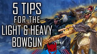 5 LIGHT amp HEAVY BOWGUN TIPS  Monster Hunter World Iceborne [upl. by Yelrak]