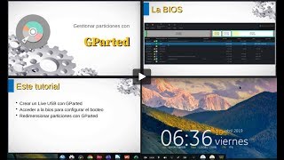 Gestionar particiones Windows o Linux mediante GParted mediante un USB Live [upl. by Ronen102]