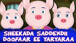 SHEEKADA SADDEXDII DOOFAAR EE YARYARAA  Sheeko caruureed  Three Little Pigs  Somali Moral Stories [upl. by Gweneth]