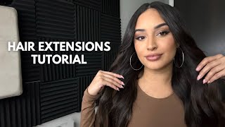 How To Clip in Bellami Hair Extensions easy and quick tutorial [upl. by Yraek214]