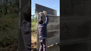 Prefabricated fence installation process [upl. by Marlow]