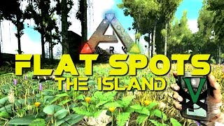 ARK Flat Base Locations Island Map  Easier Base Building PVE PVP  ARK Survival Evolved [upl. by Goetz]