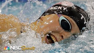 Ledecky avenges relegation to B final with fastest 200 free of the night at US Open  NBC Sports [upl. by Aillemac]