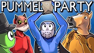 Pummel Party  REALLY FUN BOARD GAME Full Match MOVIE TIME [upl. by Tikna695]