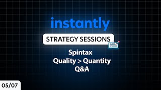 Cold Email Strategy Sessions Spintax Quality Over Quantity amp QampA [upl. by Engen]