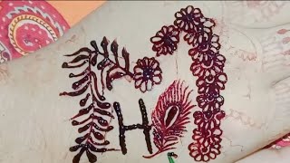 HM letter mehndi design ।। letters mehndi design।।very easy HampM mehndi design [upl. by Weir292]