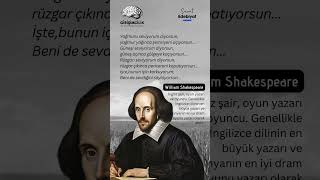 William Shakespeare Yağmuru seviyorum diyorsun williamshakespeare [upl. by Skolnik]