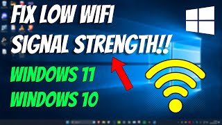 How To Fix Low WIFI Signal Strength on Windows [upl. by Enyt]