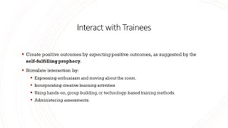 Training amp Development  Lecture 5  Deliver Instruction  Interact with Trainees [upl. by Anna-Diane861]