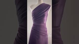 Watch me drape one shoulder evening dress diy creative fashion [upl. by Balling742]