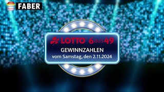 FABER Lotto · LottoGewinnzahlen vom Samstag den 02112024 [upl. by Yukio]