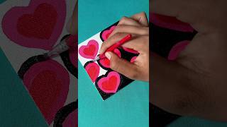 Satisfying heart with pink frame✨🔥💕visualart pink satisfying easy trending ytshorts SA01 [upl. by Hillyer]