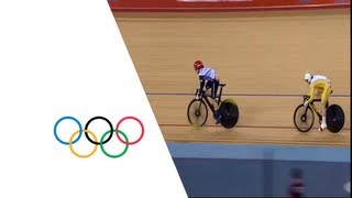 Cycling Track Womens Sprint Final  London 2012 Olympic Games Highlights [upl. by Nosemyaj]