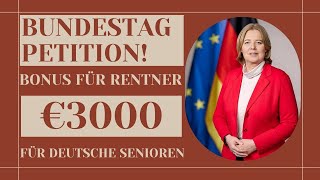 Rentner erhalten 3000 € Inflationsbonus – Petition jetzt im Bundestag [upl. by Raybin]