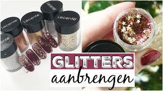 Losse glitters aanbrengen op gelpolish ♥ Beautynailsfunnl [upl. by Leontine847]